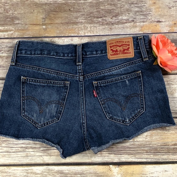 Levi's Pants - Levi Medium Wash Cutoff Denim Shorts-25